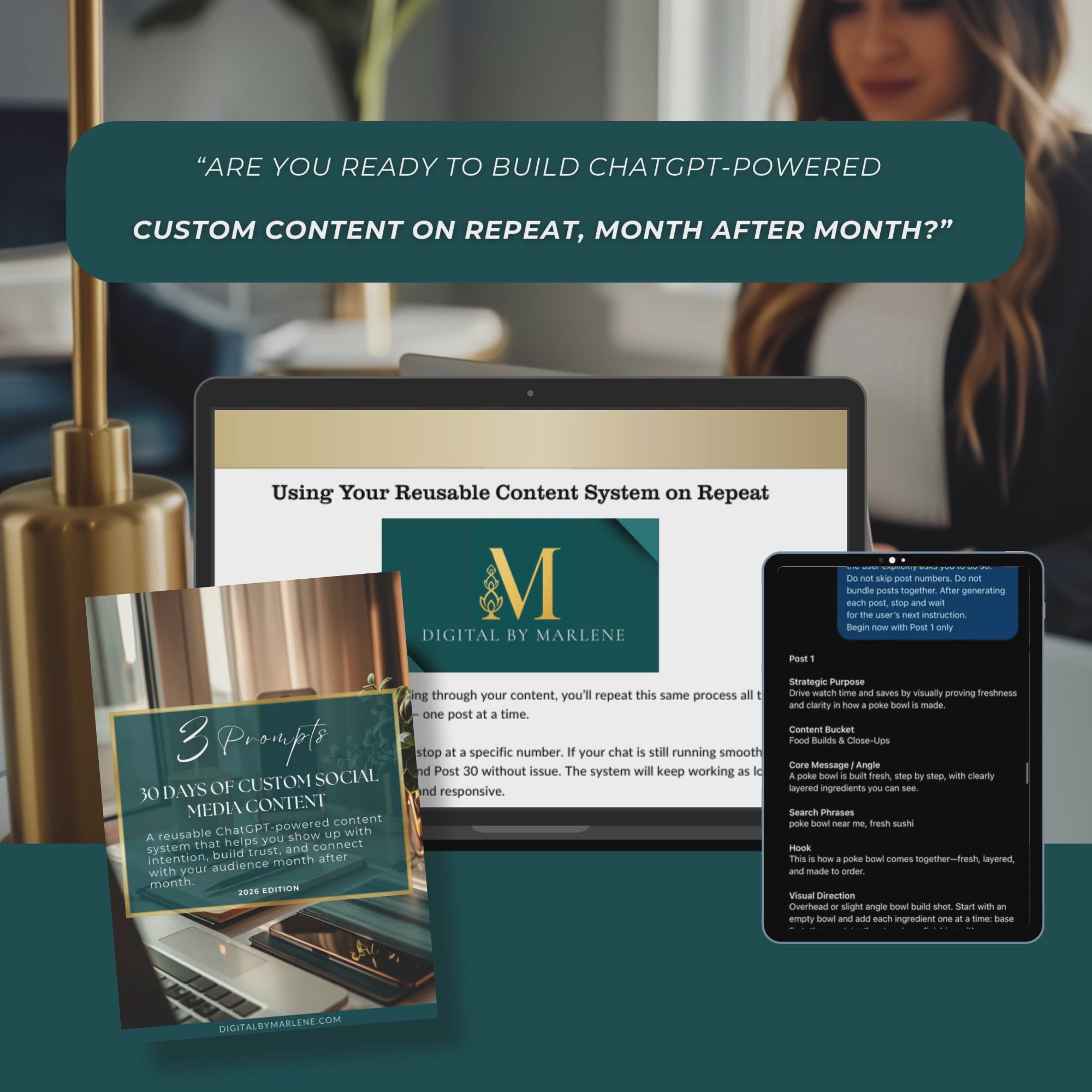 3 Prompts 30 Days of Custom Social Media Content