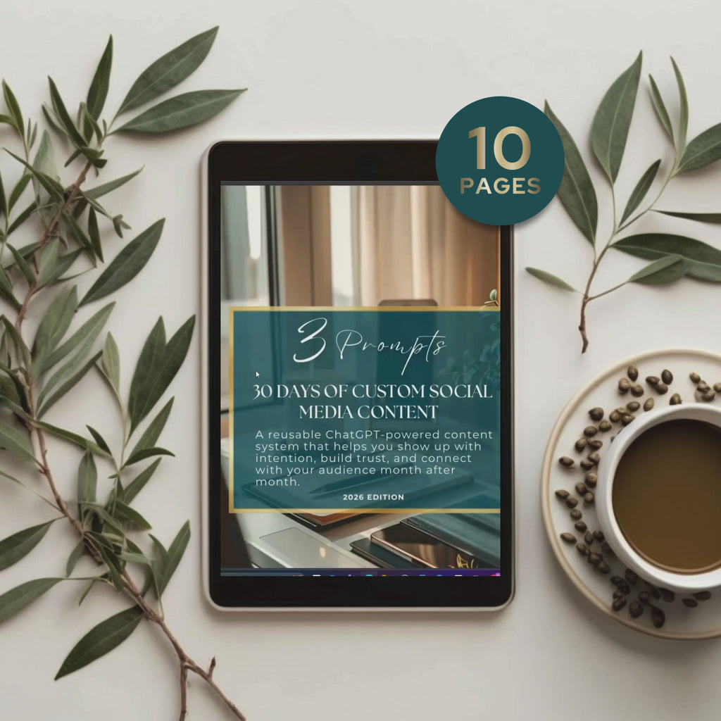 3 Prompts 30 Days of Custom Social Media Content